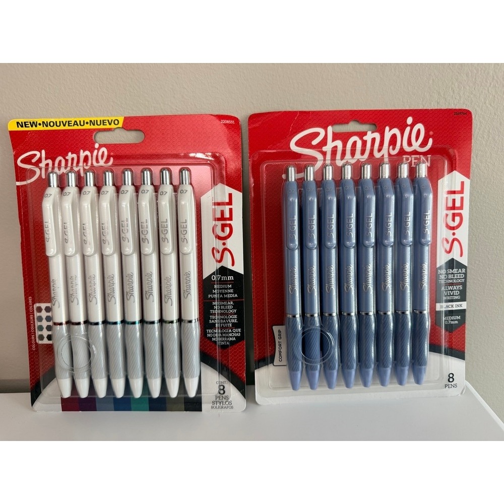 Sharpie S-Gel Pens 16ct 0.7mm Medium Point Blue & Assorted Colors NEW NWT